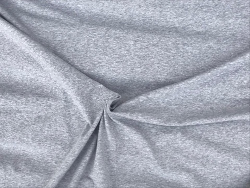 DEADSTOCK Cottulenka SANTIAGO bawełna organiczna, dzianina single jersey SZARY MELANŻ 180-190g/m2 (cena za 0,5m)