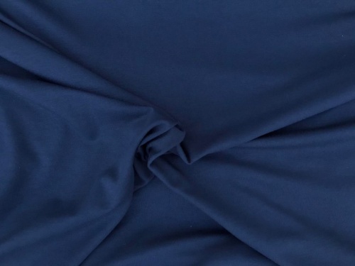 Deadstock Cottulenka SAO PAULO - dzianina wiskozowa single jersey GRANATOWA 170-180 g  (cena za 0,5 m)