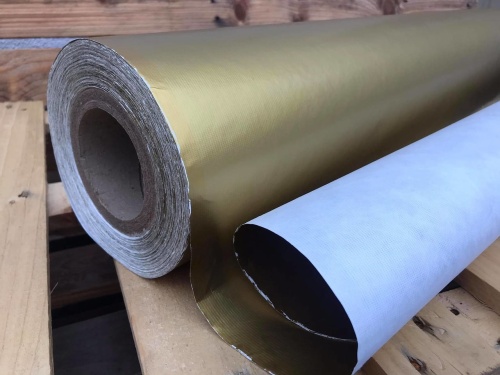 Tyvek soft ZŁOTY nadruk z połyskiem sklep Alternative Textiles