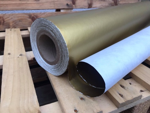 Tyvek soft ZŁOTY nadruk z połyskiem sklep Alternative Textiles