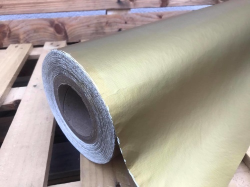 Tyvek soft ZŁOTY nadruk z połyskiem sklep Alternative Textiles