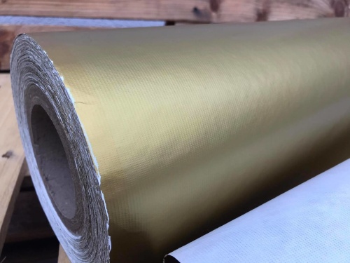 Tyvek soft ZŁOTY nadruk z połyskiem sklep Alternative Textiles