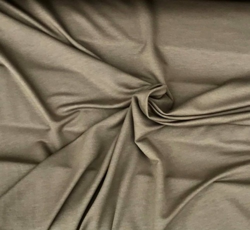Deadstock Cottulenka BUENOS - dzianina wiskozowa Lenzing™ EcoVero™  pętelka French Terry KHAKI 260g  (cena za 0,5 m)