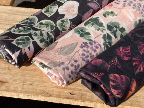 bawełna BIO nadruk "Ćmy nocą" sklep Alternative Textiles