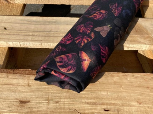 bawełna BIO nadruk "Ćmy nocą" sklep Alternative Textiles