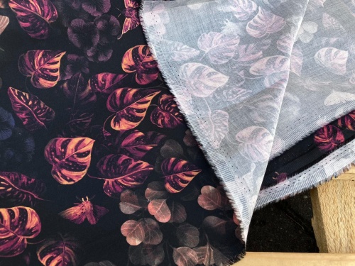 bawełna BIO nadruk "Ćmy nocą" sklep Alternative Textiles