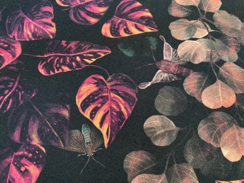 bawełna BIO nadruk "Ćmy nocą" sklep Alternative Textiles