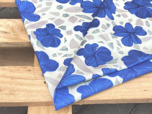 tkanina bawełniana BIO 133g chabrowa herbaciarnia sklep Alternative Textiles