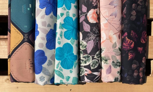 tkanina bawełniana BIO 133g chabrowa herbaciarnia sklep Alternative Textiles