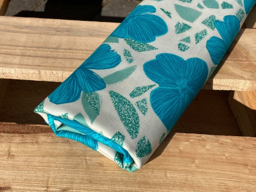 tkanina bawełniana BIO 133g turkusowa herbaciarnia sklep Alternative Textiles