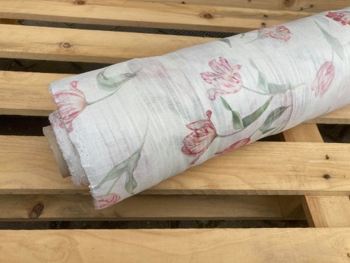 tkanina firanowa, lniana 100%, białoruski len sklep Alternative Textiles