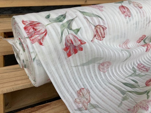 tkanina firanowa, lniana 100%, białoruski len sklep Alternative Textiles