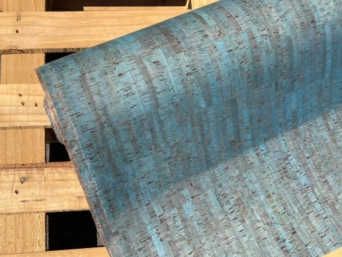 tkanina korkowa w kolorze zielono morskim sklep Alternative Textiles