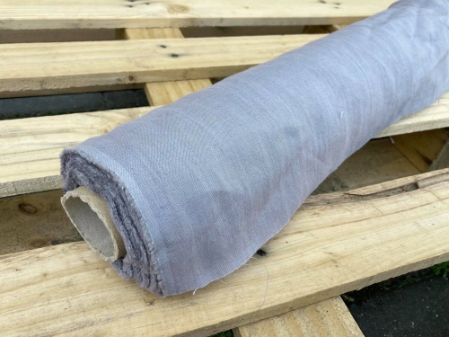 DEADSTOCK LEN naturalna tkanina lniana jasny popielaty 170 g (cena za 0,5m)