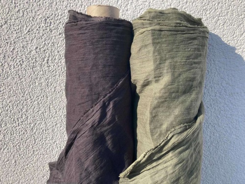 tkanina lniana 135g krepa, gnieciona, sklep Alternative Textiles