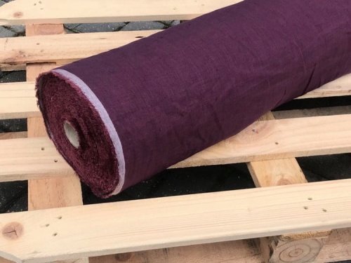 tkanina lniana śliwkowa sklep Alternative Textiles