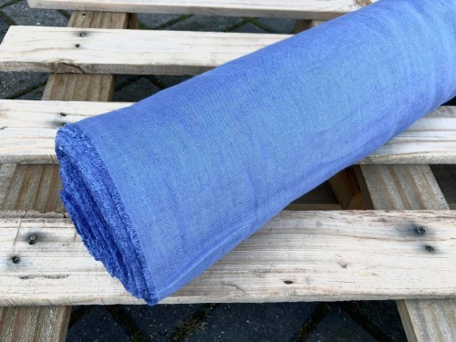 Tkanina konopna KONOPKA CZABOR niebieski 200g (cena za 0,5m)