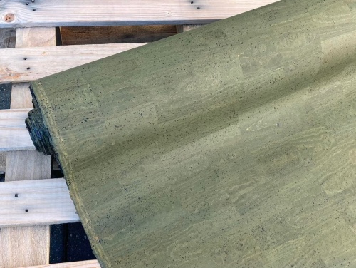 corko tkanina korkowa brudna zieleń 140 cm sklep Alternative Textiles