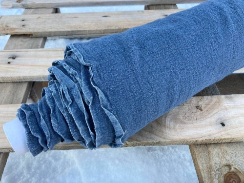 tkanina lniana krepa kolor jeans sklep alternative textiles