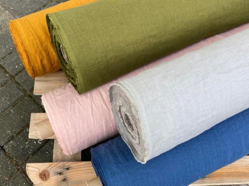 tkanina lniana z Białorusi, len 100%, nowe a'la stonewashed wykończenie, sklep Alternative Textiles