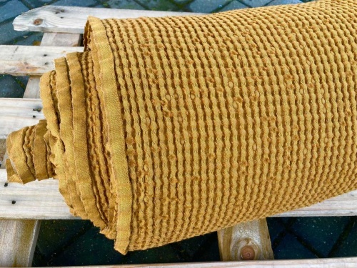 tkanina lniano bawełniana LENAJ, wafel, 380g sklep alternative textiles