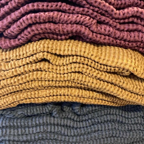 tkanina lniano bawełniana LENAJ, wafel, 380g sklep alternative textiles