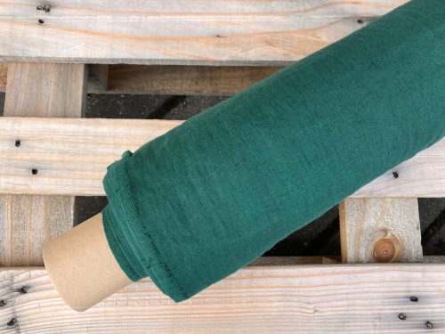 tkanina lniana, litewski len 100% LENAJ, zielona butelka, 205g (cena za 0,5m)