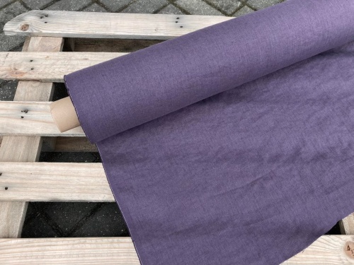 tkanina lniana bakłażan 205g, 100% len z Litwy - sklep Alternative Textiles