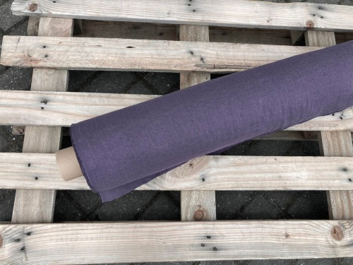 tkanina lniana bakłażan 205g, 100% len z Litwy - sklep Alternative Textiles