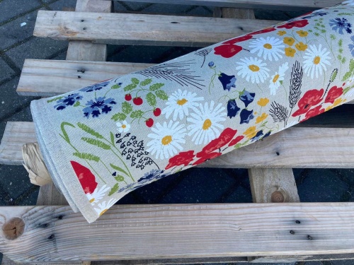 tkanina litewska len z bawełną, sklep Alternative Textiles