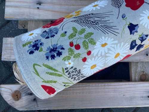 tkanina litewska len z bawełną, sklep Alternative Textiles