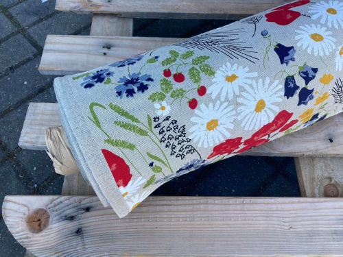 tkanina litewska len z bawełną, sklep Alternative Textiles