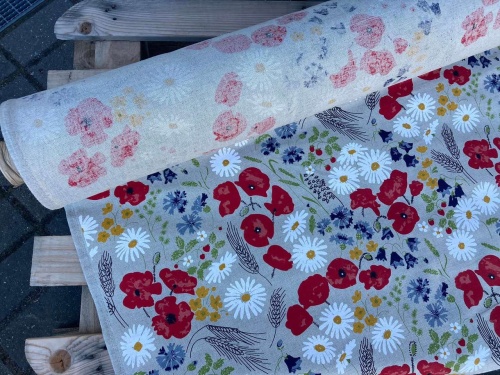 tkanina litewska len z bawełną, sklep Alternative Textiles