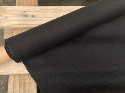 tkanina lniana 155g czarna polski len, sklep Alternative textiles