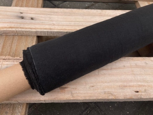 tkanina lniana 155g czarna polski len, sklep Alternative textiles