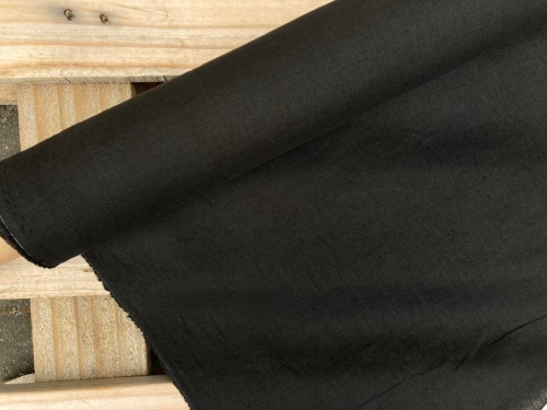 tkanina lniana 155g czarna polski len, sklep Alternative textiles
