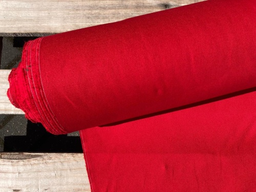 tkanina baweniana intensywna czerwień, winna, sklep alternative textiles
