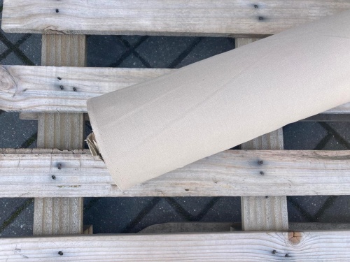 tkanina bawełniana beżowo kawowa, sklep alternative textiles