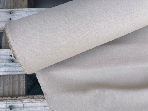 tkanina bawełniana beżowo kawowa, sklep alternative textiles