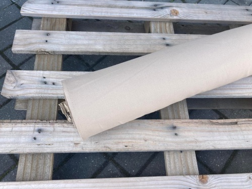 tkanina bawełniana beżowo kawowa, sklep alternative textiles