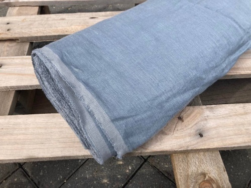 tkanina lniana stalowy błękit 270cm, sklep Alternative Textiles