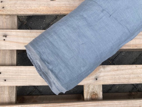 tkanina lniana stalowy błękit 270cm, sklep Alternative Textiles