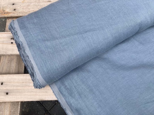 tkanina lniana stalowy błękit 270cm, sklep Alternative Textiles