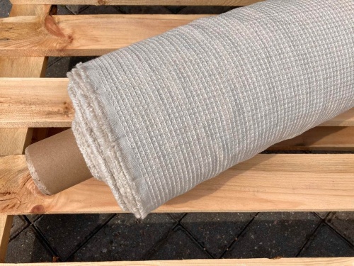 tkanina lniano bawełniana lenaj,  wafel, len litewski sklep alternative textiles