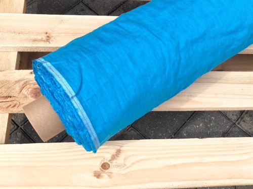 tkanina lniana 205g, lenaj, turkus, sklep alternative textiles