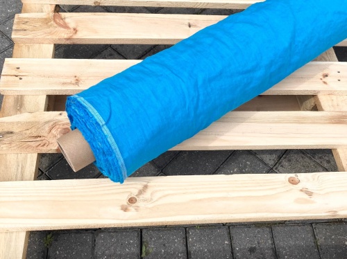 tkanina lniana 205g, lenaj, turkus, sklep alternative textiles