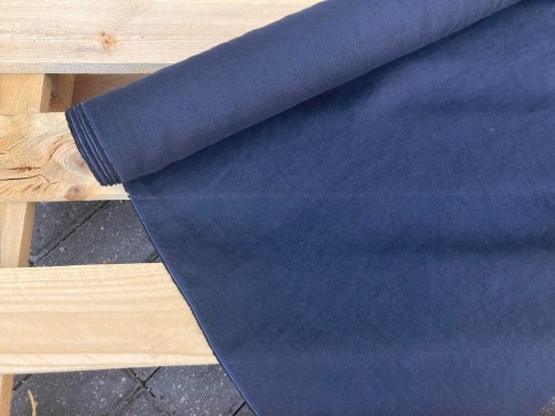 tkanina lniana len 100% sklep alternative textiles, ciemny granat