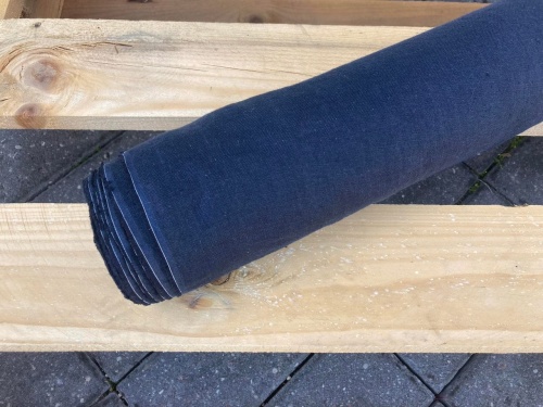tkanina lniana len 100% sklep alternative textiles, ciemny granat