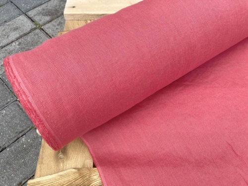 tkanina lniana, polski len, zgaszona malina sklep alternative textiles