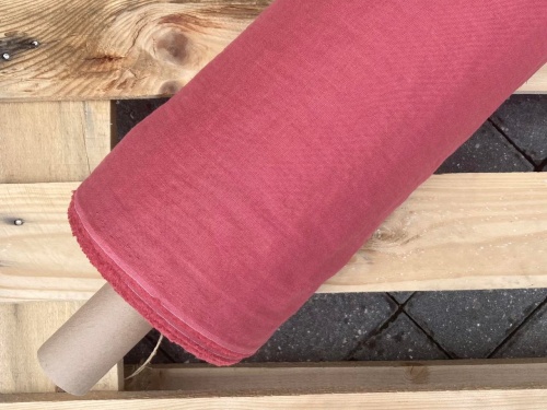 tkanina lniana, polski len, zgaszona malina sklep alternative textiles